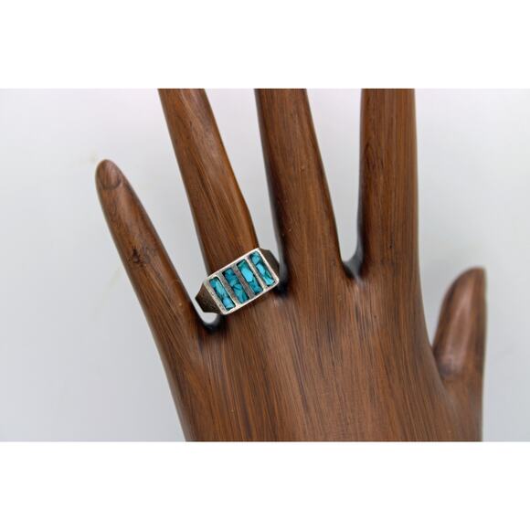 1980’s Sterling Silver Chip Ring - Picture 5 of 6